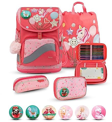 Belmil Smarty Plus Premium Schulranzen Set 405-51/P/S (Rose Quartz)