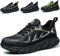 ISOOUS Arbeitsschuhe Herren Sicherheitsschuhe Damen Stahlkappenschuhe Sportlich Atmungsaktiv Schutzschuhe rutschfest Schwarz 41