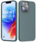 GOODVISH Liquid Silicone Case Designed for iPhone 13 Pro Case, Shockproof Gel Rubber Phone Case with [Anti-Scratch] Soft Microfiber Lining 4 Layers Thickened Cover 6.1 inch, Pine Green