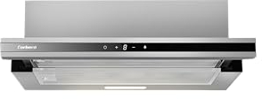 Corberó - Campana Telescópica | 60 cm | MAKALU640X | Caudal 400 m3/h | Potencia 65 W | 3 Velocidades | Filtro Aluminio 3 Capas | Filtro Carbon | Eficiencia Energética A, Inox&Negro