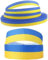 2 x gelb-blaue Schleifenbänder, 9 mm/25 mm, 4,5 m, blaue und gelbe Bänder, ukrainische Flagge, handgefertigt, geeignet für die Herstellung einiger handgefertigter Bastelarbeiten (9 mm) Stoffbänder
