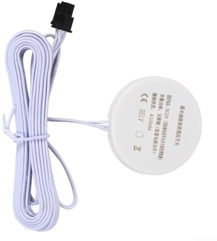 ZYNCUE Interruptor de luz de control LED DC 12V Instalación de superficie Interruptor de sensor táctil de panel de madera penetrante (interruptor táctil de barrido manual)