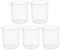 PATIKIL 500ml Measuring Cups, 5Pcs Polypropylene Beakers Graduated Measuring Pitcher Beakers with and Spout for Lab Experiments, Baking and Cooking, Transparent