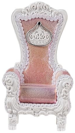 Colcolo 1/12 Puppenhaus Einzelsofa Puppenstuhl Sofa mit Sessel Miniatur Wohnzimmermöbel für Mikro-Landschaftszubehör, Pink und Weiß