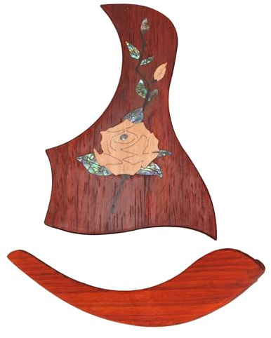 BQLZR Redwood Pickguard mit Armlehne, selbstklebend, für 101,6 - 104,4 cm Gitarre, 2 Stück