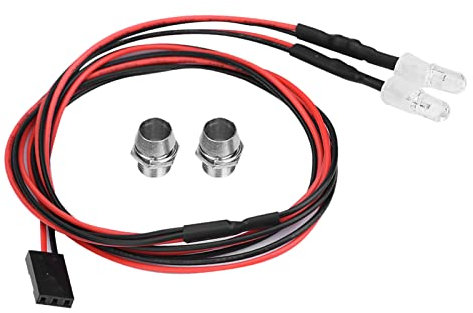 2PCS 5mm RC Car LED Licht, LED Licht Scheinwerfer Rücklicht Kit Zubehör 70cm/27,6in RC Car LED Beleuchtung Kit für 1/10 Drift Car Fahrzeug (No. 12 red light)