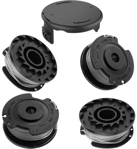 4+1PCS Bobine Fil Coupe Bordure,Bobine de Fil de Rechange,Lapuchons de Rechange,Compatible avec Bosch easygrasscut 23, 26,18,18-230 type 23/26 SL,18v-26,Universal GrassCut 18v-260