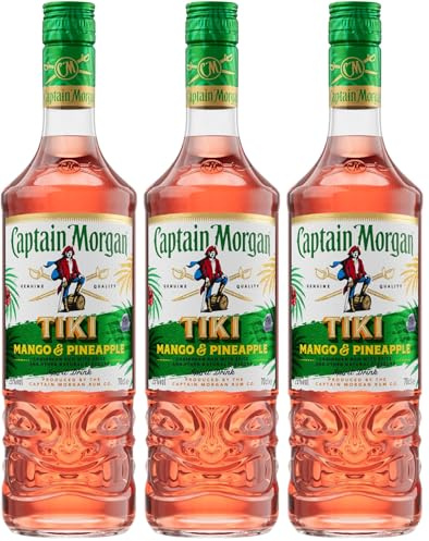 Captain Morgan Tiki Mango & Pineapple Flavour Spirit Drink 25% Vol. 0,7l (Lot de 3)