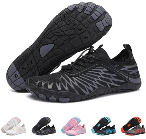 Barezoey Hiking Barefoot Shoes Womens Mens Wide Toe Box Water Shoe | Zero Drop Sea Aqua Shoes Comfortable & Non-slip Barefoot Trainers Vitality Shoe Women's Athletic Footwear for Walking Hiking
