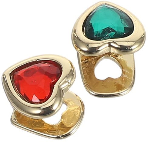 Abaodam Zahnschmuck Hip Hop Zahngrills mit Acryl Strasssteinen Einzelzahn Grillscaps Rot Grün Künstliche Zahnkappen für Damen Herren Partys Halloween Rapper Kostüm