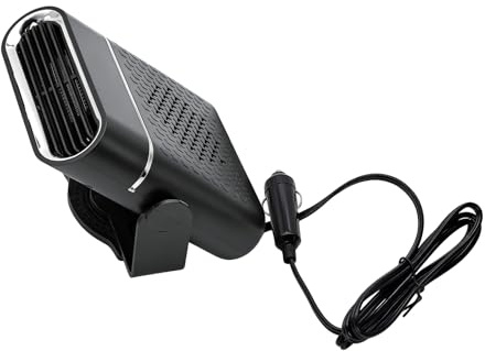 Tragbarer Auto Heizlüfter 12V 150W Windschutzscheiben Entfroster (Schwarz)