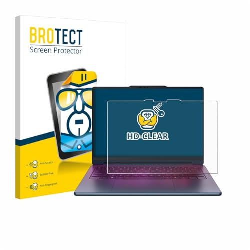 BROTECT Schutzfolie für Lenovo Yoga 9i 2-in-1 Gen 11 Aura Edition 14 | Transparenter Displayschutz Made in Germany Klare Displayschutz-Folie Clear Einfache Montage Case-Friendly Displayfolie