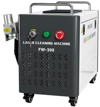 Fiber Laser Pulsed Cleaning Machine 200W/ 300W Laser Cleaner Machine For Wood/Metal Rust/Oil/Paint Removal No Damage Base Material 220V (300W)