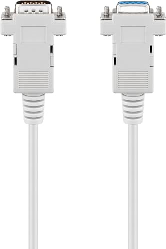 Goobay 50225 Prolunga D-SUB da 9 Pin, Connettore/Presa, Seriale 1:1, Grigio, 5 m Lunghezza del Cavo