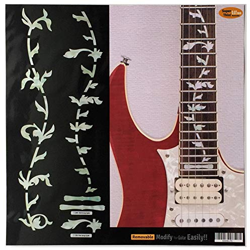 Inlay Sticker Griffbrett Position Marker für Gitarren - Tree of Life - Weiß Perle