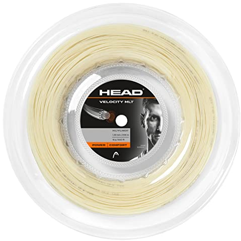 HEAD Velocity Mlt Rolle Tennis-Saite, Natural, 1.30 Mm / 16 g
