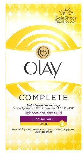 Olay Complete Care SPF 15 Day Fluid Normal/Oily for Women, 3.4 Ounce by Olay