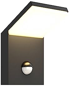Lucande LED Wandleuchte aussen mit Bewegungsmelder, Wandlampe IP54 Außenleuchte Sensor 7,9W 680lm Außenwandleuchte Garten Balkon Terrasse