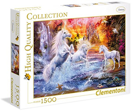 Clementoni 31805 Wilde Einhörner – Puzzle 1500 Teile, Geschicklichkeitsspiel für die ganze Familie, Erwachsenenpuzzle ab 14 Jahren