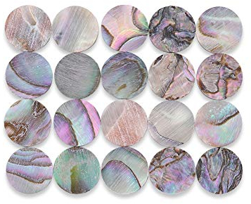 Inlay Dots Markers, Fretboard 6mm Inlay Dots Marcadores para Guitarra Ukulele Bass Mandolin Banjo Decoración(20Pcs)