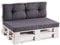 Gutekissen® Palettenkissen Palettenauflagen PPF (Set 120x80+120x40, Anthrazit)