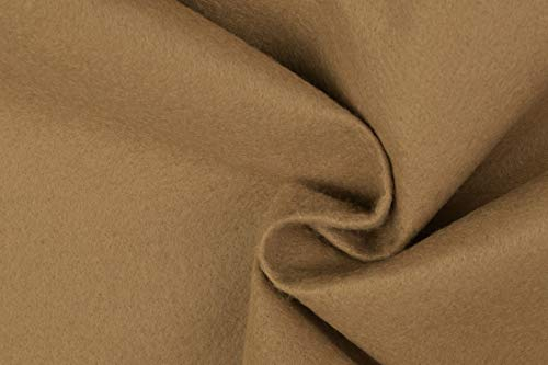 Filz Bastelfilz Meterware, 2 mm, 90 cm breit, Waschbar, 0,25 m, Polyesterfilz Waschbar (Beige)