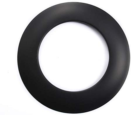 Ofenrohr Rauchrohr Kaminrohr Bogen Knie 45° 90° Doppelwandfutter Abgaswärmetauscher Radiator Wandrosette Stahlrohr Schwarz 2mm (Wandrosette, 120mm)