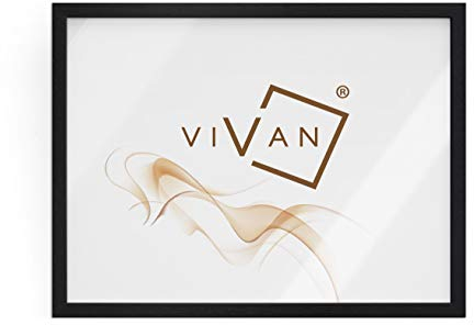 VIVAN Cadre en bois, noir mat, format image 50 x 70 cm
