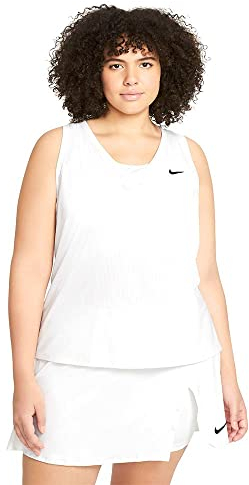 Nike W Nkct DF Vctry Tank Shirt Women's, White/Black, M