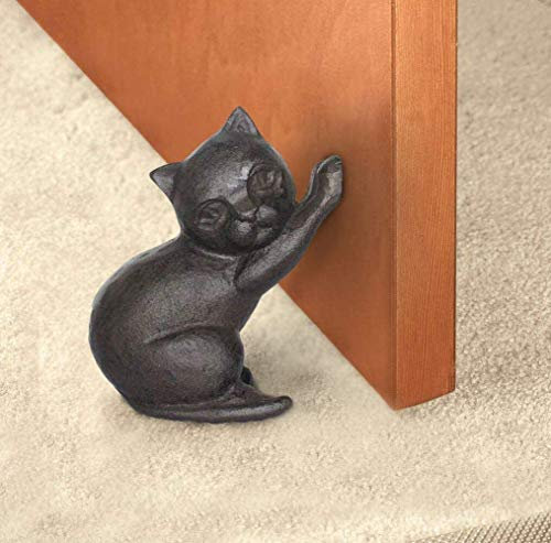 TentHome Antique Style Cast Iron Door Stopper Decorative Cat Door Wedge Stop (Cat)