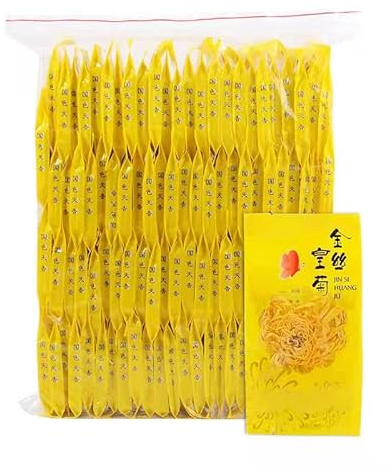 JQ Huang Ju Chrysanthemen Tee, Duftendes Teekraut, ganze, handverlesene Knospen Chinesischer Tee (1 x 30 Teebeutel)