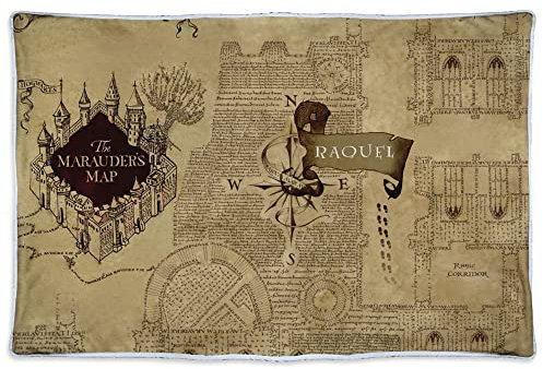 Personalisierte Kartendecke des Rumtreibers mit Namen/Text. 600gr/m². Verschiedene Größen. Personalisierte Geek-Geschenke. Personalisierte Polardecke. Warme Decke 125x190cm. Karte des Rumtreibers