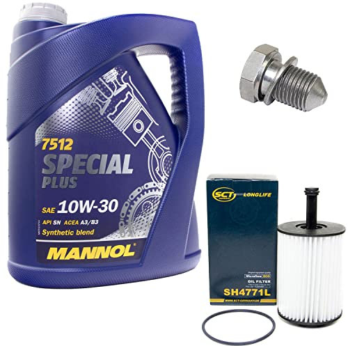 Motoröl Set Special Plus 10W-30 API SN 5 Liter + Ölfilter SH4771L + Ölablassschraube 48871