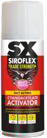 SX Trade Strength Superglue Activator 400ml - A Low Viscosity Solvent Based Cyanoacrylate Adhesive Activator - Which Is Fast Acting