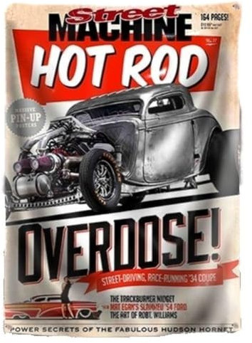 hotrodspirit - Drapeau Street Machine Hot Rod Overdose 150x90cm en Nylon