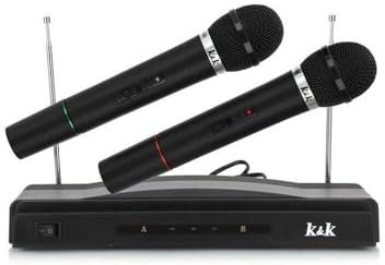 Kovalmax® Coppia 2 microfoni wireless microfono gelato karaoke musica canto audio