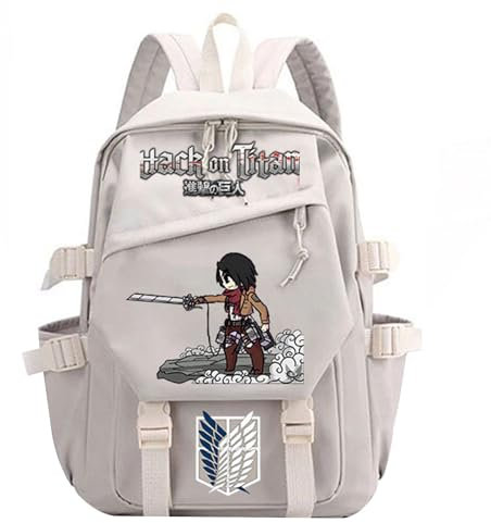 westtrend Anime Attack On Titan Studenten Schulranzen Attack On Titan Freizeit Große Kapazität Umhängetasche Computertasche Outdoor Traveling Rucksack