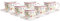 Ritzenhoff & Breker Shanti Café au Lait Tassen mit Untertassen 6er Set, 350 ml, Milchkaffeetassen und Milchkaffeeuntertassen mit floralem Blumen-Dekor, Porzellan, Bunt