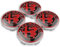 4-teiliges Auto-Radnabenkappen-Abdeckungsset ersetzen, für Alfa Romeo, Autoreifen, Felgen, Nabenkappen, Emblem-Aufkleber, Aufkleber, 60 mm,Re-d