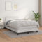 Willood Boxspringbett mit Matratze Weiß 120x200 cm Kunstleder Kunstlederbett Polsterbett Bettgestell Bett Hotelbett Schlafzimmerbett Bettrahmen Lattenrost Schlichtes Design