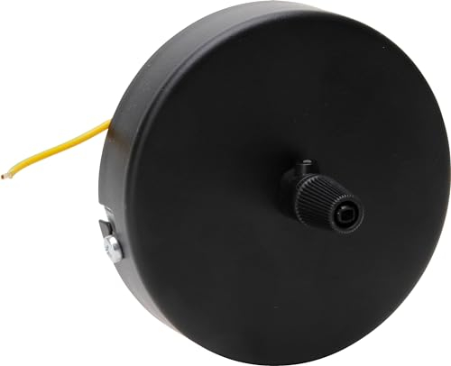 Kopp Metall-Deckenbaldachin, Durchmesser 100 mm, mit Zugentlastung, inkl. Befestigungsmaterial, Farbe schwarz, 341805014