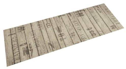 vidaXL Küchenteppich, Küchenläufer rutschfest Waschbar, Teppichläufer für Innen Außen, Teppich Läufer Küchenmatte, Zaun 60x180cm Samt