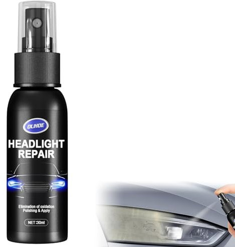 Scheinwerfer Reparatur Spray, Scheinwerfer Kratzer Reparaturspray, Autoscheinwerfer-Reparaturflüssigkeit, Autoscheinwerferreiniger, Auto-Scheinwerfer-Politur für Reparierte Zerkratzte,Vergilbte