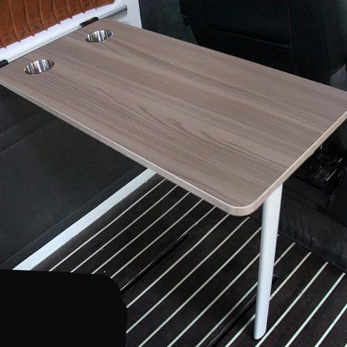 TRUNXUCL Wandtisch Klappbar mit Zwei Tassenfächern, Klappbarer Esstisch Klapptisch Wandmontage, Wand Computer Arbeitsplatz für Kleine Räume, MPV, Wohnwagen, Boot, Yacht (Color : Gray-A)
