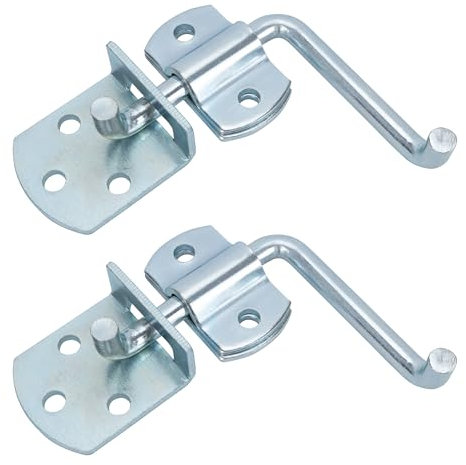 Lonffery Anhängertorriegel, 2 Stück, Bettriegel, gerade Seitentorriegel, Halterungs-Sets für Nutzanhänger, Pfahlkörpertore, LKWs, Holz