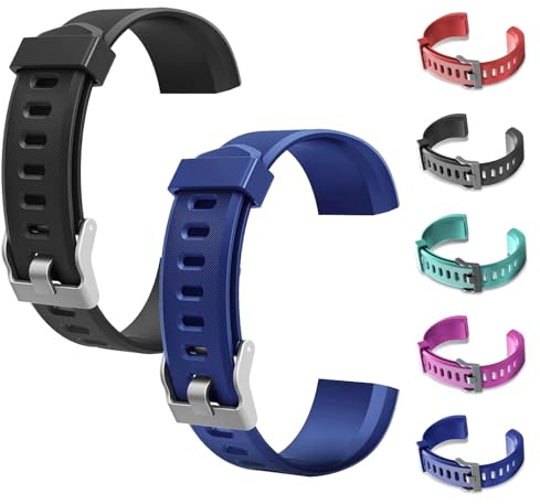 CXINLky Ersatzbänder, Uhrenarmbänder aus Silikon für ID115Plus HR Smart Watch, Verstellbare Riemen, Buntes Uhrenarmband Zubehör für ID115Plus HR Smartwatch