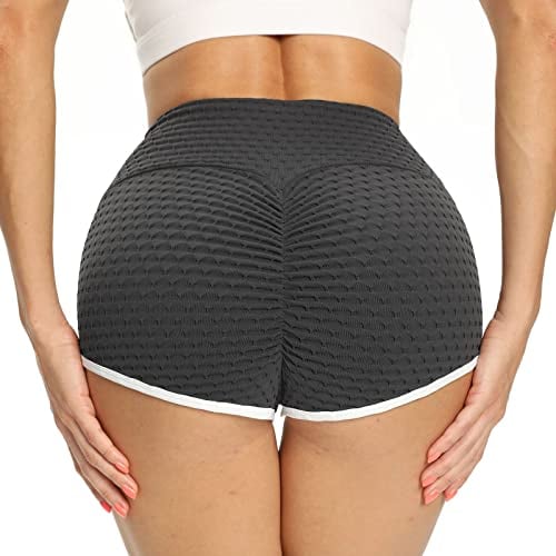 Radlerhose Sporthose Damen Kurz High Waist Yogahose Mit Taschen Kurze Sporthose Blickdicht Leggins Für Yoga Gym Fitness Poledance Premium Biker Shorts Damen