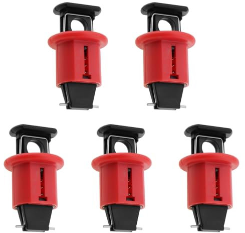 EMSea 5 Stück Lock Out MCB Leistungsschalter Gerät Push Pin Out Lock Industriequalität Leistungsschalterschloss für Elektrisches Lockout Loto Gerät