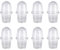 JIHUOO 12 macetas de plástico transparente con cúpula de humedad para plantas pequeñas, macetas de vivero, macetas de semillas, macetas de inicio de semillas, macetas de jardinería de 9 cm