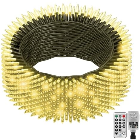 CORST 120M Lang Lichterkette Außen Innen mit Stecker,800LED Lichterkette mit Fernbedienung Timer,Weihnachtsbaum Outdoor Garten Lichterkette Wasserfest 8Modi für Xmas Haus(Warmweiß)